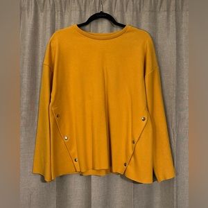 Zara Trafaluc Tunic with Silver Buttons - Mustard Yellow / size M